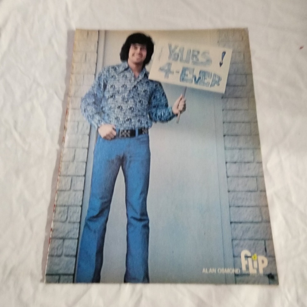Alan Osmond Yours 4-ever Blue Jeans Pinup Vintage Clipping 1970s 8x10 Flip